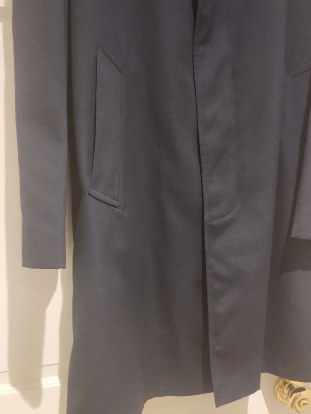 Willerby Vintage Men's Navy Long Overcoat Regent Street London